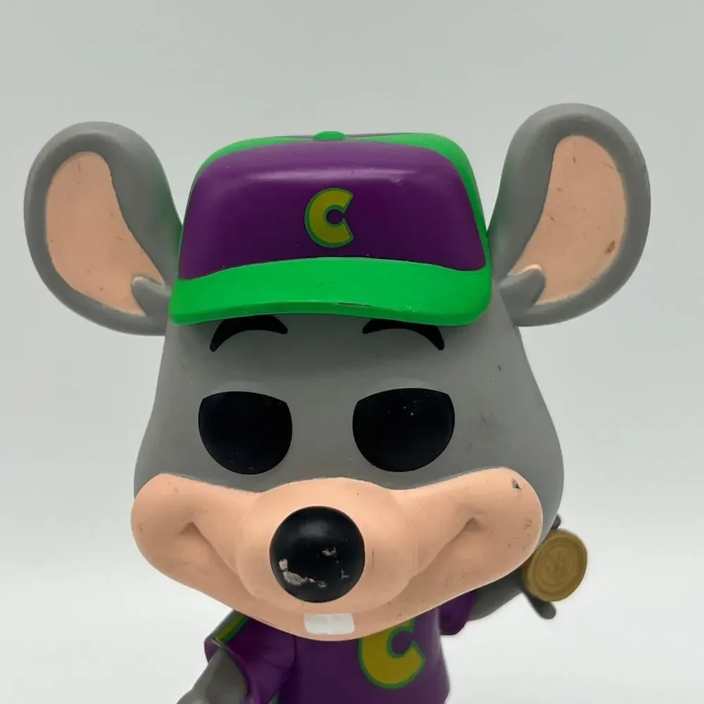 Funko Pop Ad Icons #186 Retro Chuck E. Cheese Vinyl Figure OOB Mouse Gray Purple